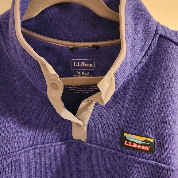 Women's L.L.Bean Sweater Fleece Pullover 3X - Picture 3 of 3